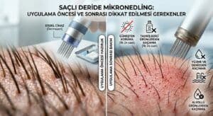 Saçlı deride mikroneedling uygulaması öncesi ve sonrası dikkat edilmesi gerekenler