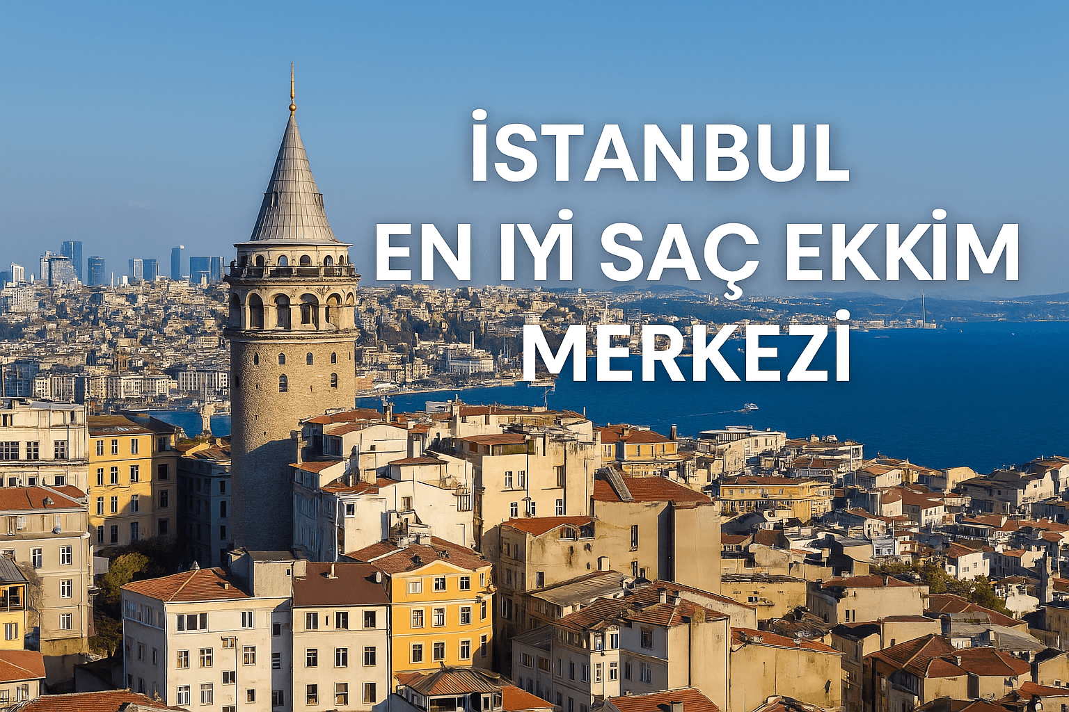 İstanbul en iyi saç ekim merkezi kapak görseli, Galata Kulesi ve Boğaz manzarası